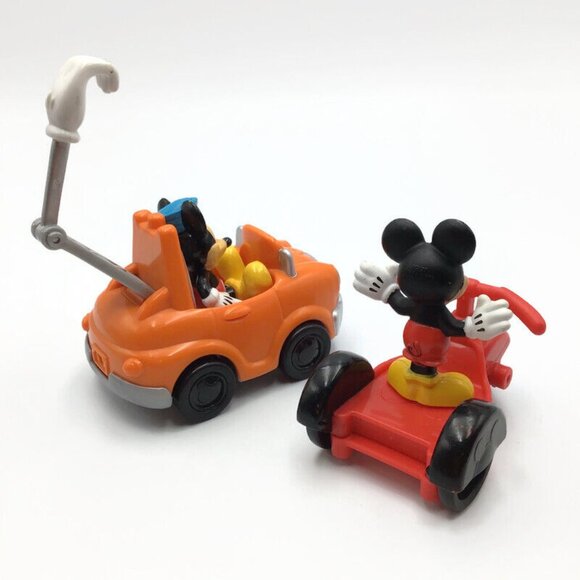 Disney Mickey Mouse Clubhouse Minnie Cars Pullback Spaceship Scooter Figures Lot - Picture 12 of 13